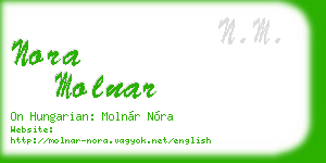 nora molnar business card