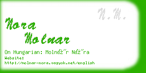 nora molnar business card